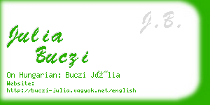 julia buczi business card